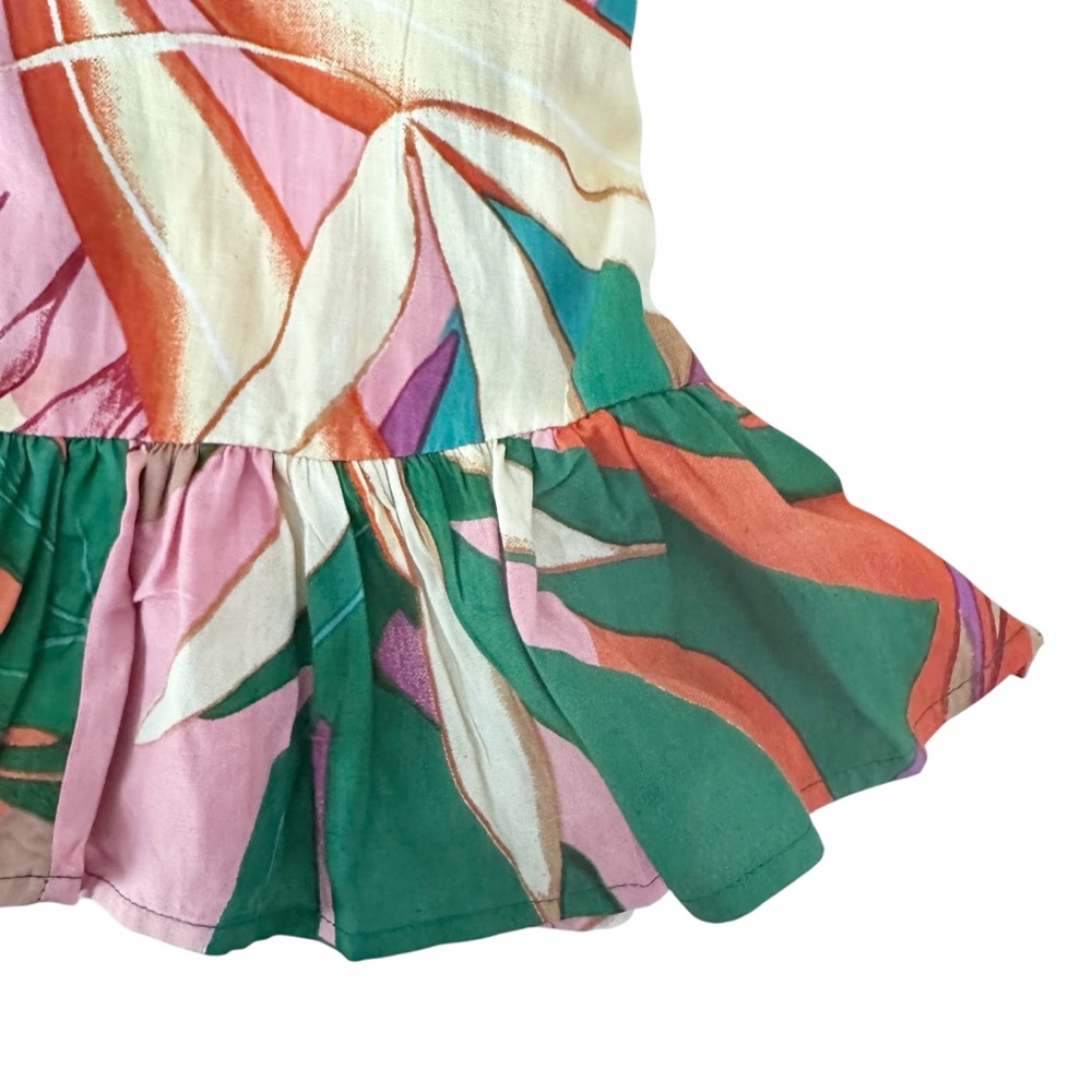 True Destinations Tropical Floral Sleeveless Midi Dress Size M - Picture 6 of 10